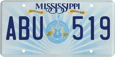MS license plate ABU519
