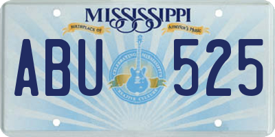 MS license plate ABU525