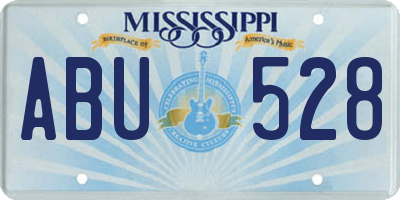 MS license plate ABU528