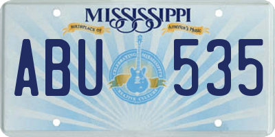 MS license plate ABU535