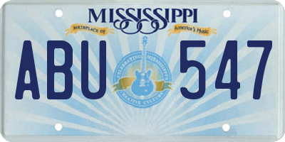 MS license plate ABU547