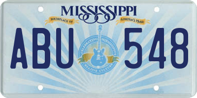 MS license plate ABU548