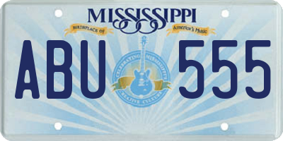 MS license plate ABU555