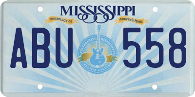 MS license plate ABU558