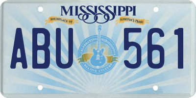 MS license plate ABU561
