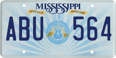 MS license plate ABU564