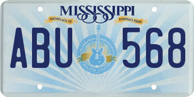 MS license plate ABU568