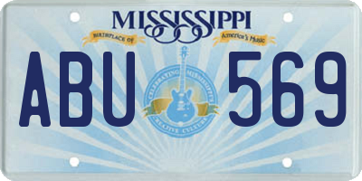 MS license plate ABU569