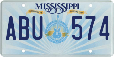 MS license plate ABU574