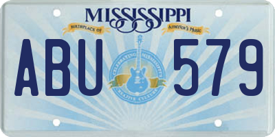 MS license plate ABU579