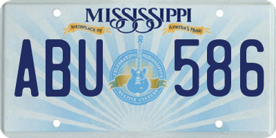 MS license plate ABU586