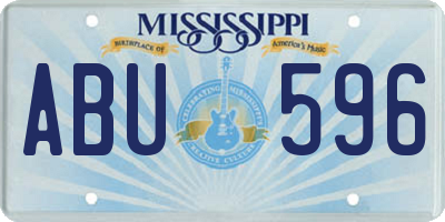MS license plate ABU596