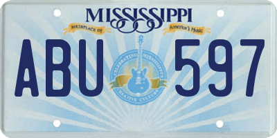 MS license plate ABU597