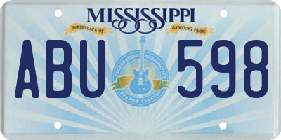 MS license plate ABU598