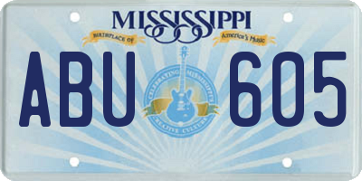 MS license plate ABU605