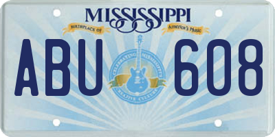 MS license plate ABU608