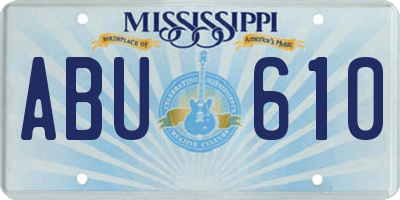 MS license plate ABU610