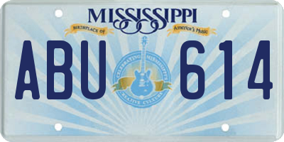 MS license plate ABU614