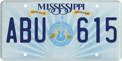 MS license plate ABU615