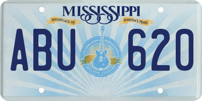 MS license plate ABU620