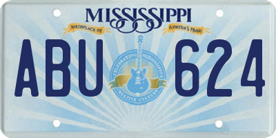 MS license plate ABU624
