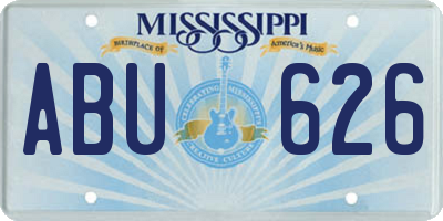 MS license plate ABU626