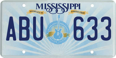 MS license plate ABU633