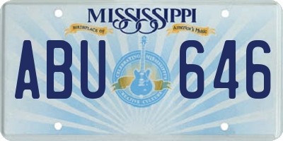 MS license plate ABU646