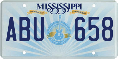 MS license plate ABU658