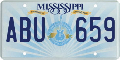 MS license plate ABU659