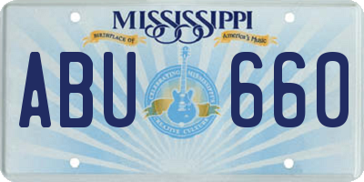 MS license plate ABU660