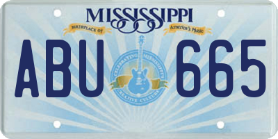 MS license plate ABU665