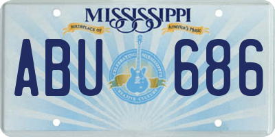 MS license plate ABU686