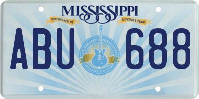 MS license plate ABU688