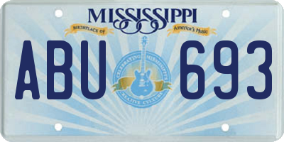 MS license plate ABU693