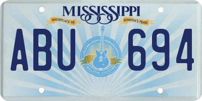 MS license plate ABU694