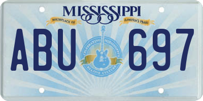 MS license plate ABU697