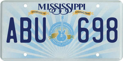MS license plate ABU698