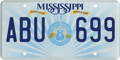 MS license plate ABU699