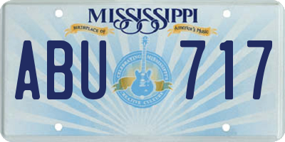 MS license plate ABU717