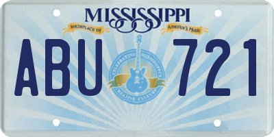 MS license plate ABU721