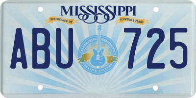 MS license plate ABU725