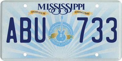 MS license plate ABU733
