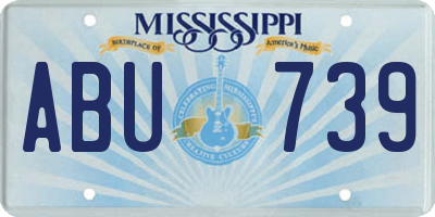 MS license plate ABU739