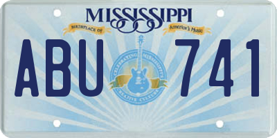 MS license plate ABU741