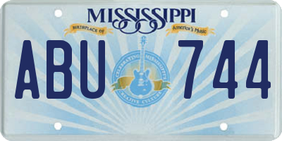 MS license plate ABU744