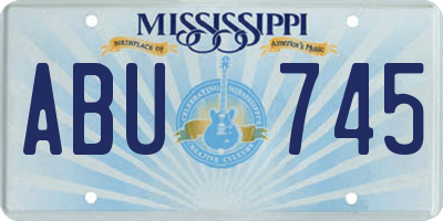 MS license plate ABU745