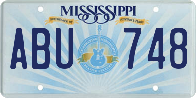 MS license plate ABU748