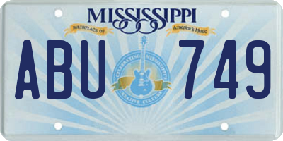 MS license plate ABU749