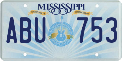 MS license plate ABU753
